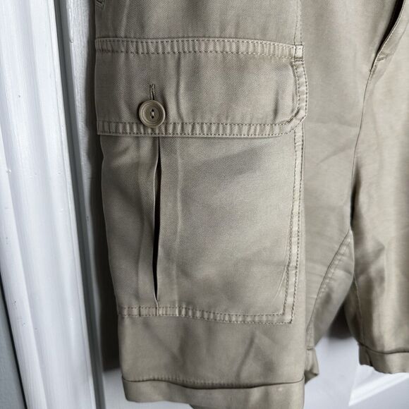 Soft Surroundings Cargo Shorts Taupe Khaki Tan Weightless Blend Cuffed 1x - Picture 2 of 12